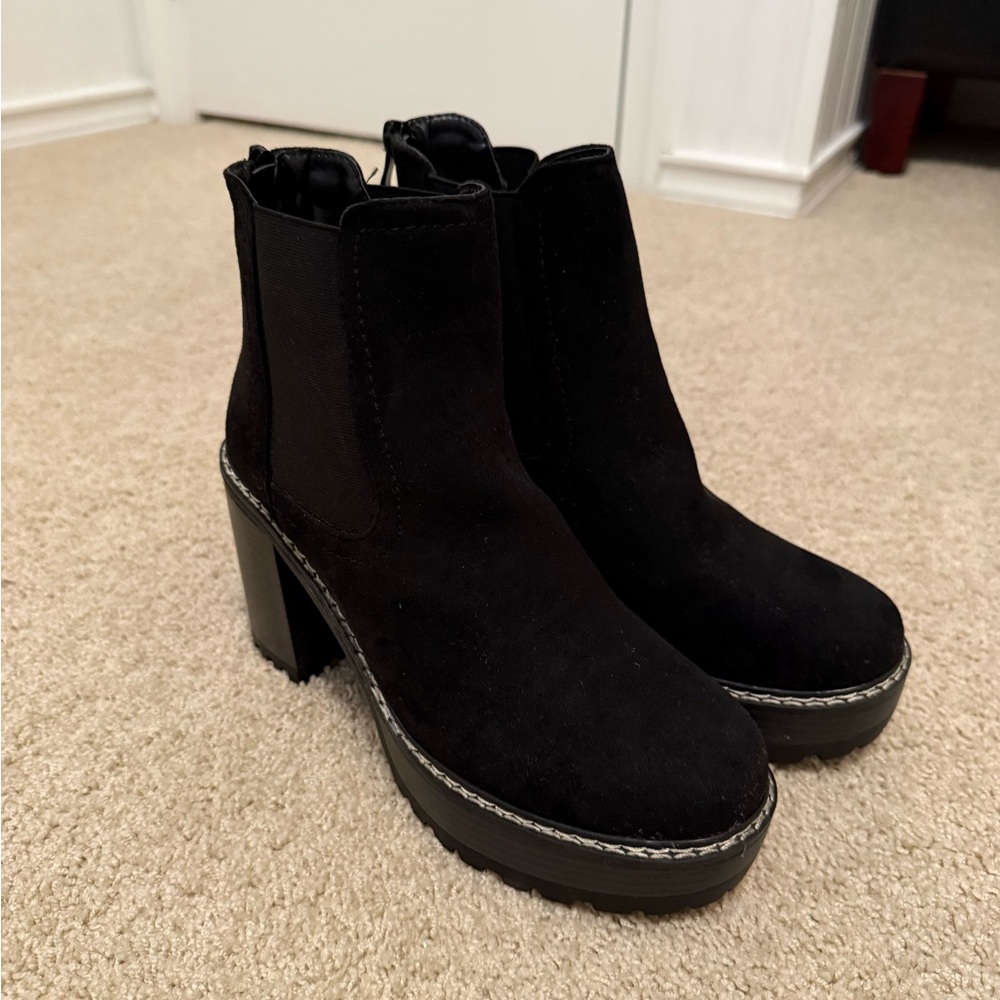 Black Suede Ankle Boots
